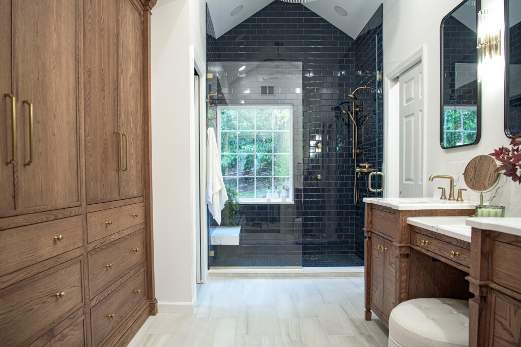 modern master bathroom